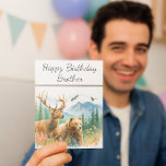Happy Birthday Brother Nature Wildlife Card<br><div class="desc">"AI-generated artwork with design direction by Susang6"</div>