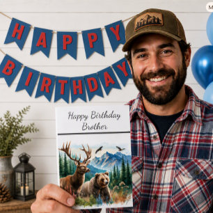 Happy Birthday Brother Nature Wildlife Card