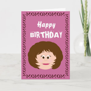Happy Birthday Brunette Mum (Daughter) Card