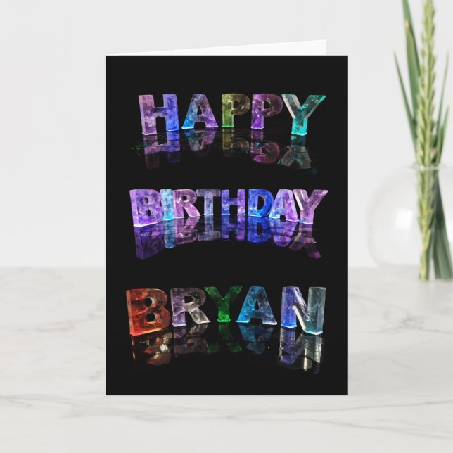 Happy Birthday Bryan Card (Front)