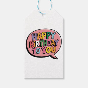 Happy Birthday Bubble Gift Tags