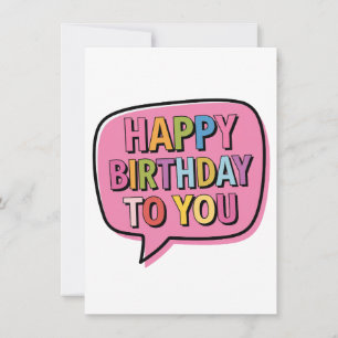 Happy Birthday Bubble Thank You Card