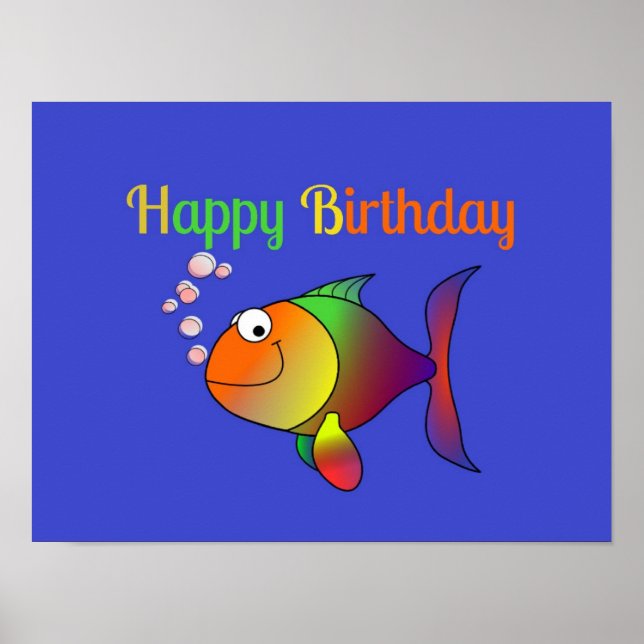 Happy Birthday, Bubbles the Fish, Poster (Front)