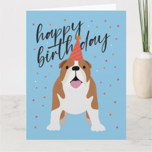 Happy Birthday Bulldog Card
