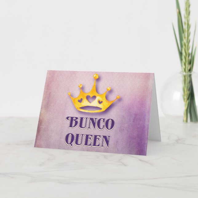 Happy Birthday Bunco Queen Card (Front)