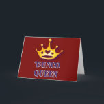 Happy Birthday Bunco Queen Friend Red Modern Card<br><div class="desc">A birthday card designed for Bunco players. Happy Birthday Bunco Queen design features a royal crown with yellow watercolor and heart design. Red modern design that you can personalise with your friends name.</div>