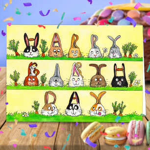 Happy Birthday Bunnies greeting card by N. Janes