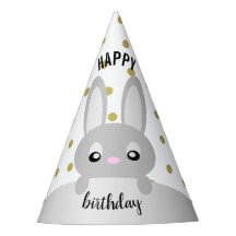 Happy birthday bunny (animals) Party hat
