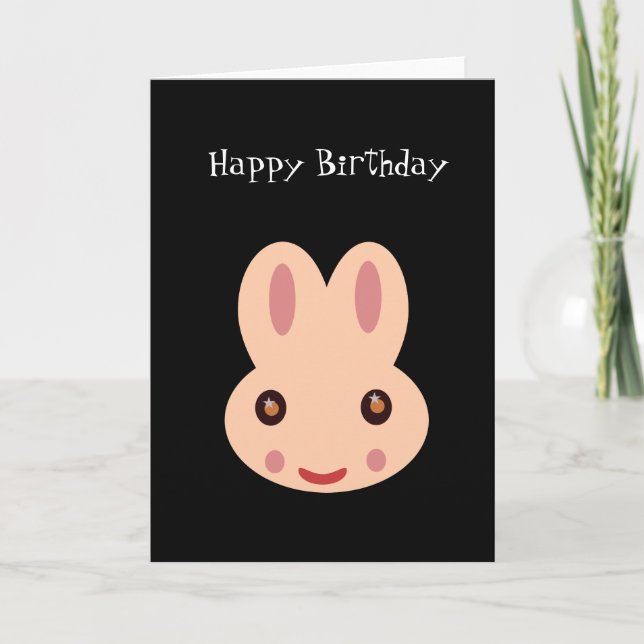 Happy Birthday: Bunny Card (Front)