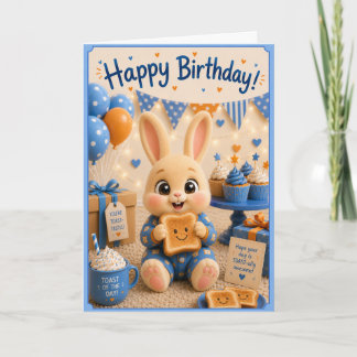 Happy Birthday Bunny f/ Toast of the Baby Bun Buns Card