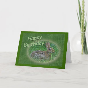 Happy Birthday Bunny Rabbit Cordinating Items Card
