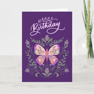 Happy Birthday Butterfly Card