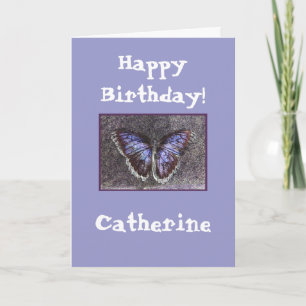 Happy Birthday-butterfly/Customise Name Card
