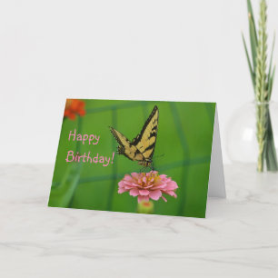 Happy Birthday Butterfly Garden Card
