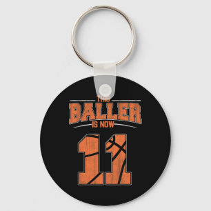 Happy Birthday Bysketbyll Boys Eleven 2010 Key Ring