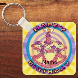 Happy Birthday Cake Birthday  keychains