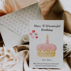 Happy Birthday Cake Card
