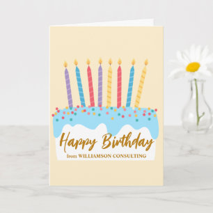 Happy Birthday Cake Custom From All of Us Office Card