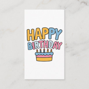Happy Birthday Cake Enclosure Card