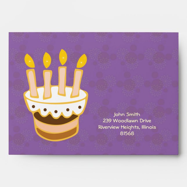 Happy Birthday Cake Envelope (Front)