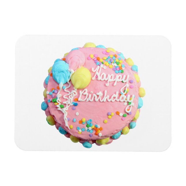 Happy Birthday Cake Flexi Magnet (Horizontal)
