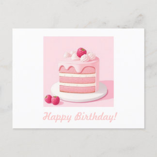 Happy Birthday Cake Postcard