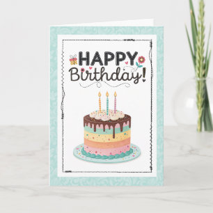 Happy Birthday Cake Sweet Treat Card