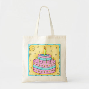 Happy Birthday Cake Tote Bag