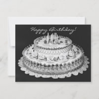 Happy Birthday Cake Vintage Photography