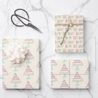 Happy Birthday Cakes Cute Charming Pattern Gift