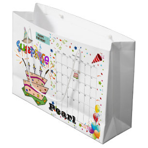 Happy Birthday Calendar March 2022 Gift Bag