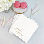Happy Birthday calligraphy Personalised Napkin<br><div class="desc">Celebrate a 30th birthday in style with these fun and colourful napkins. Modern design adds a festive touch to any party table.</div>