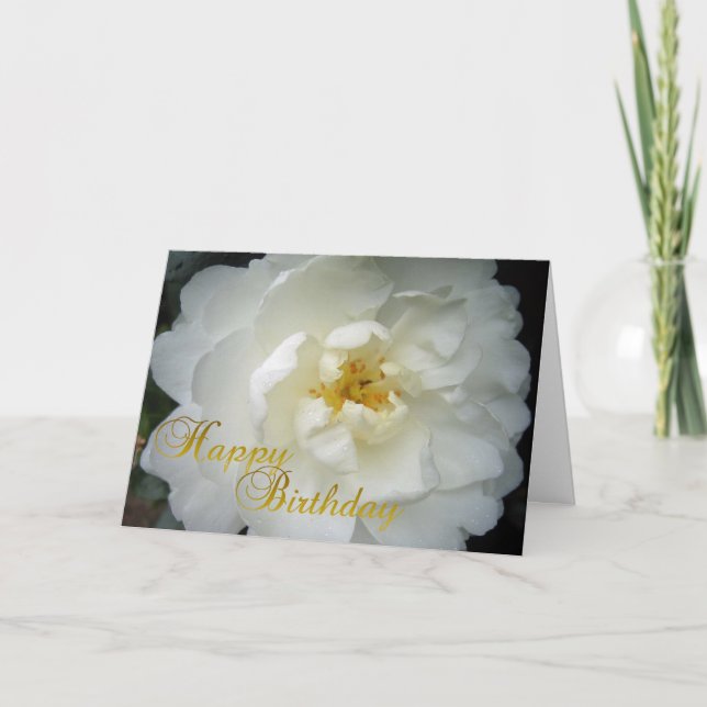 Happy Birthday Camellia Card (Front)