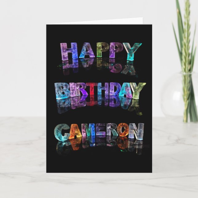 Happy Birthday Cameron Card (Front)
