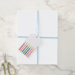 Happy Birthday Candles Artisan Celebration Gift Tags