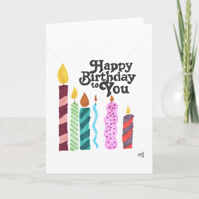 Happy Birthday Candles Card (Front)