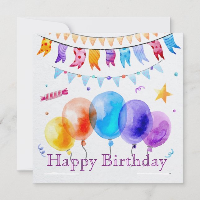 Happy Birthday Card (Front)