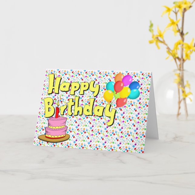 Happy Birthday Card (Yellow Flower)