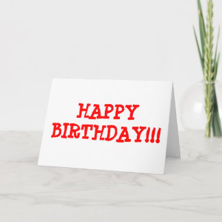 HAPPY BIRTHDAY!!! CARD