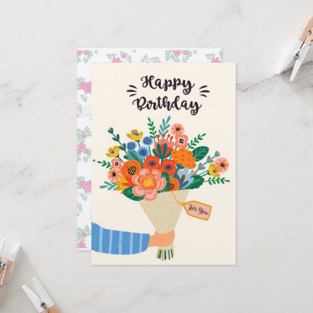 Happy Birthday Card (Front/Back In Situ)
