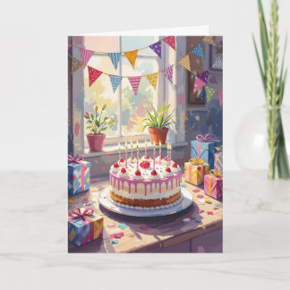 Happy Birthday Card - Birthday cake Card