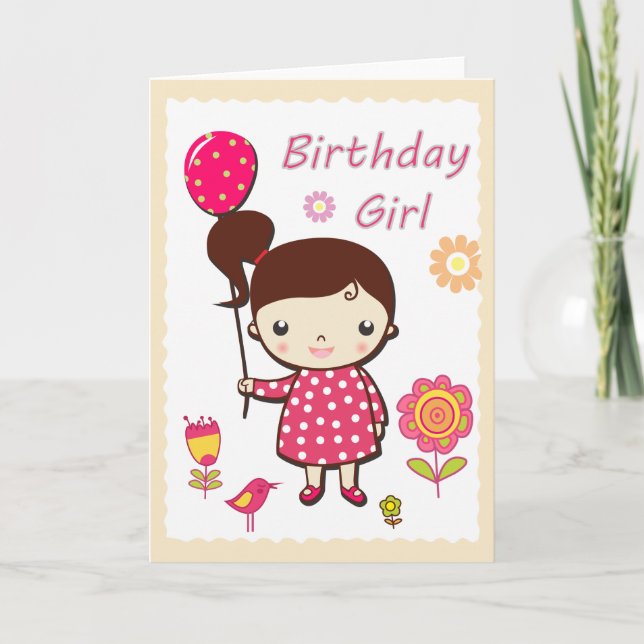 Happy Birthday Card: Birthday Girl Card (Front)