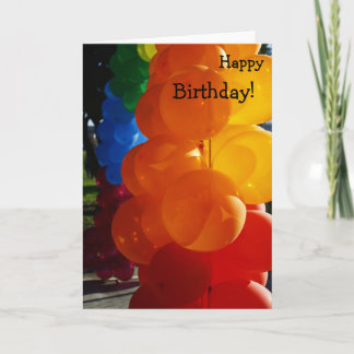 Happy Birthday Card: Bunch of Balloons Card