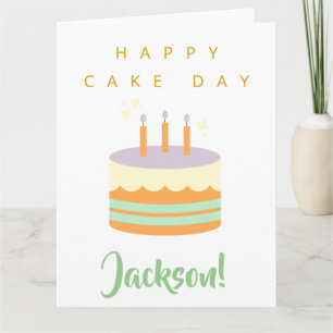 Happy Birthday Card Cake Day Custom Name Jackson