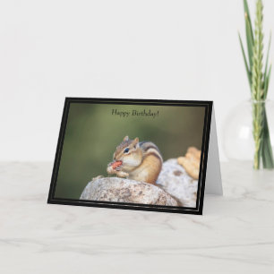 Happy Birthday Card Chipmunk