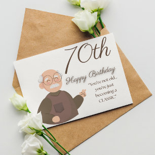 Happy Birthday card for adult turned classic