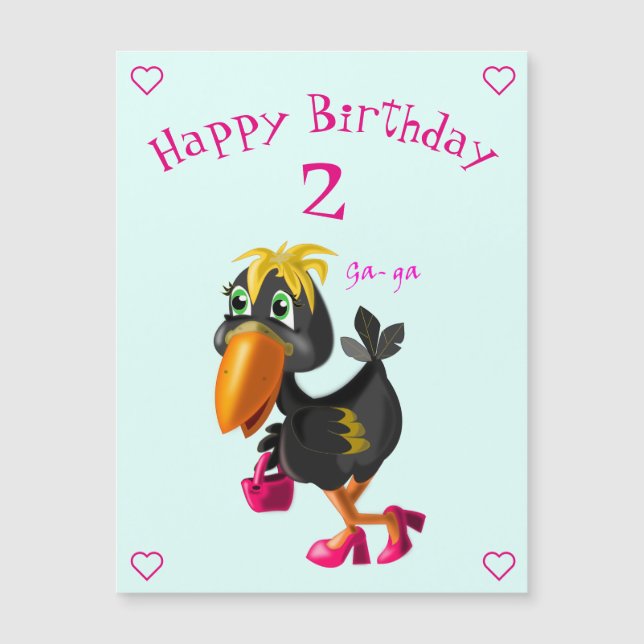 Happy Birthday Card - Funny Bird - Your Age / Year (Front)