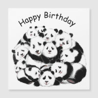Happy Birthday Card Happy Pandas Family Big Hug