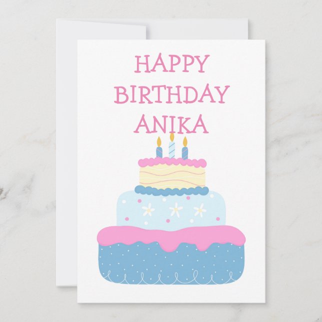 HAPPY BIRTHDAY CARD,INSTANT DOWNLOAD INVITATION (Front)