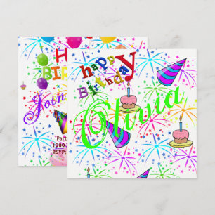 Happy Birthday Card Invitation